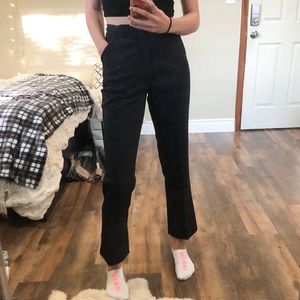 Pinstripe Straight Leg Trousers